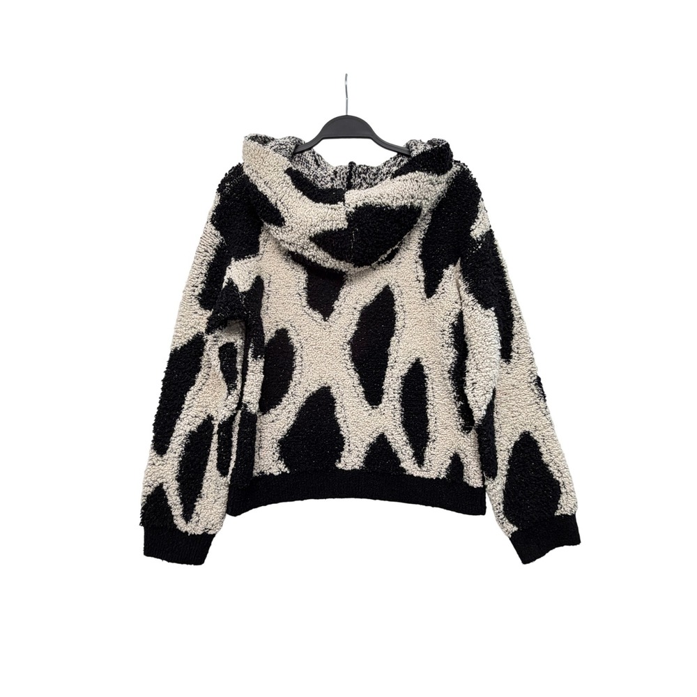Sandy Liang x Target Women Black White Abstract Animal Print Fleece Hoodie S - Picture 6 of 9